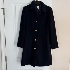 J Crew Factory Women's Navy Lady Day Coat - 12